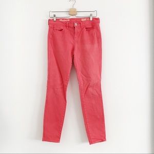 Madewell Skinny Ankle Pink Coral Jeans 27